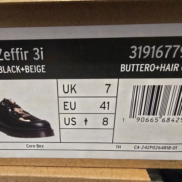 Doc Martens Zeffir 3i Bex Buttero Hair/Leather Oxfords Women's Size 9 Mens 8 NEW - Picture 11 of 11